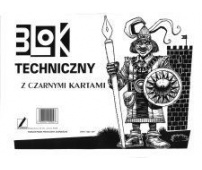 Blok techniczny A3 - czarne kartki