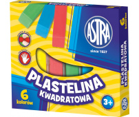 ASTRA Plastelina kwadratowa 6 kolorów