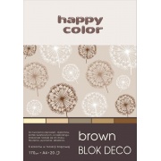 Blok A4 Happy Color 5 kolorów brązowy
