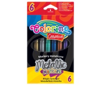 COLORINO Flamastry metaliczne 6 kolorów