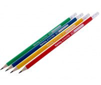 COLORINO - Ołówek trójkątny do nauki pisania z gumką