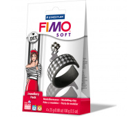 FIMO Soft zestaw 4x25 g + akcesoria CZARNO-BIAŁY 